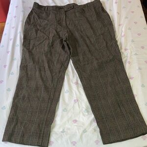 TanJay Men's Dark Brown Checkered Pants